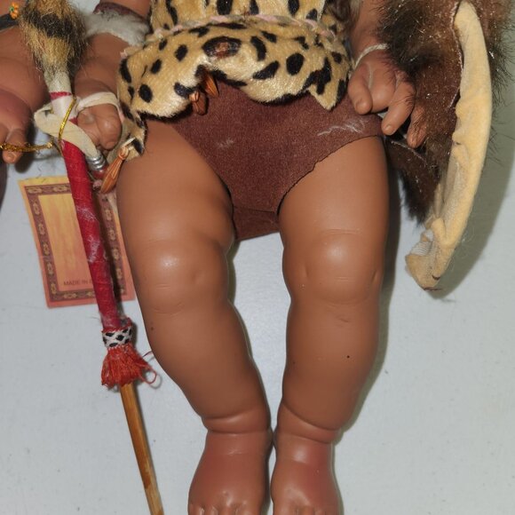16" Native American Baby Boy Doll Anatomically Correct Goldenvale Set Of 2 - Picture 4 of 11